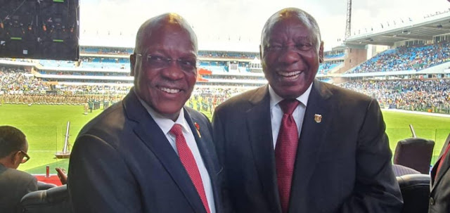 RAIS DKT. MAGUFULI AHUDHURIA SHEREHE ZA KUAPISHWA KWA RAIS WA AFRIKA KUSINI CYRIL RAMAPHOSA JIJINI PRETORIA LEO