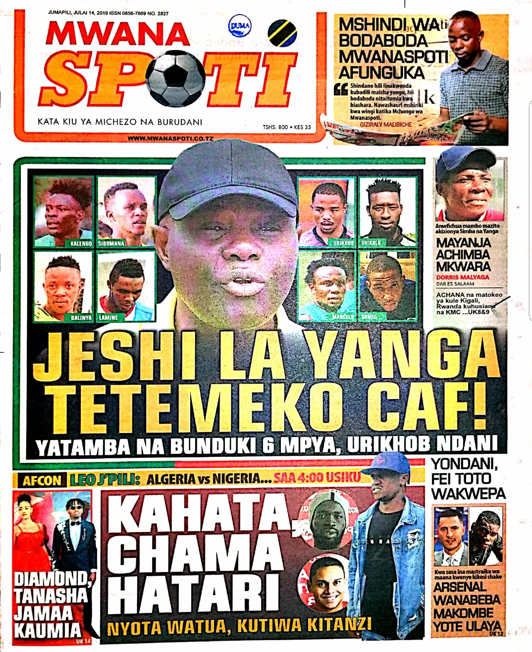 MAGAZETI YA LEO JUMAPILI JULAI 14,2019