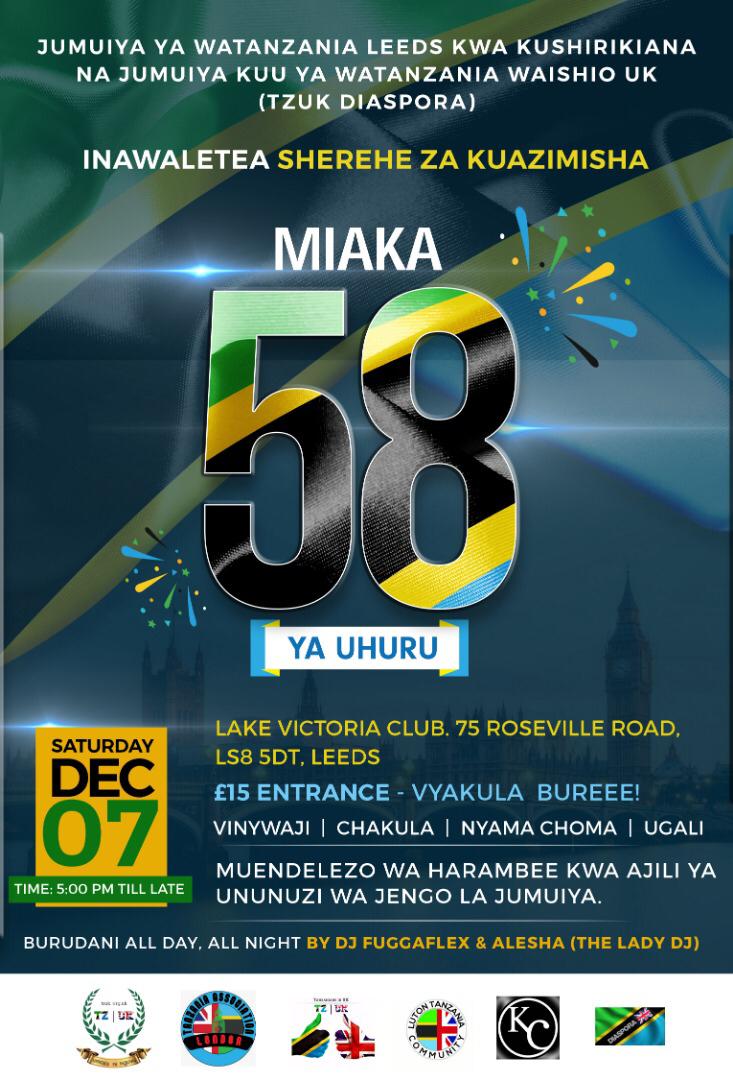 TZUK DIASPORA INAWALETEA SHEREHE ZA KUAZIMISHA MIAKA 58 YA UHURU