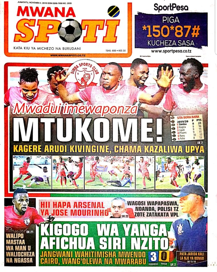 IMEKULETEA VICHWA VYA HABARI MAGAZETI YA LEO NOVEMBA 4,2019