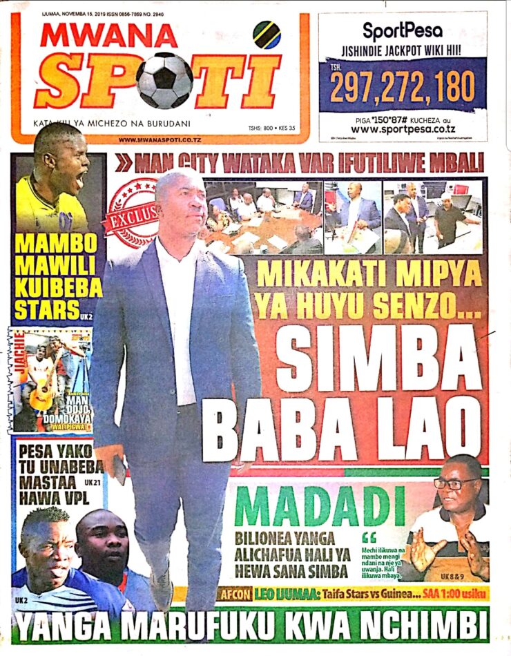 IMEKULETEA VICHWA VYA HABARI MAGAZETI YA LEO NOVEMBA 15,2019