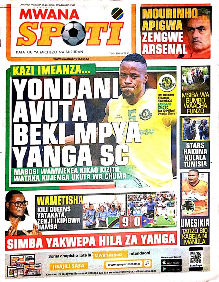IMEKULETEA VICHWA VYA HABARI MAGAZETI YA LEO NOVEMBA 17,2019