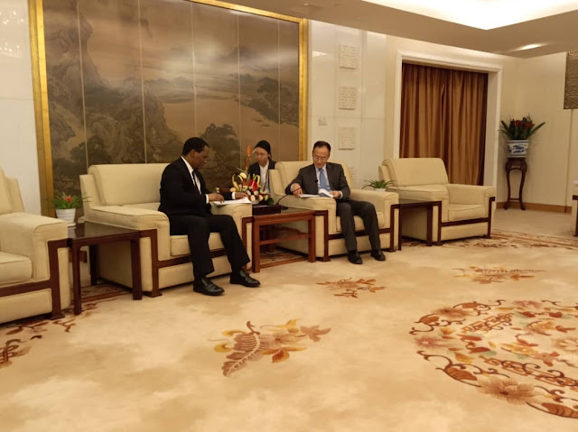 KATIBU MKUU MAMBO YA NJE AKUTANA KWA MAZUNGUMZO NA NAIBU WAZIRI WA MAMBO YA NJE WA CHINA