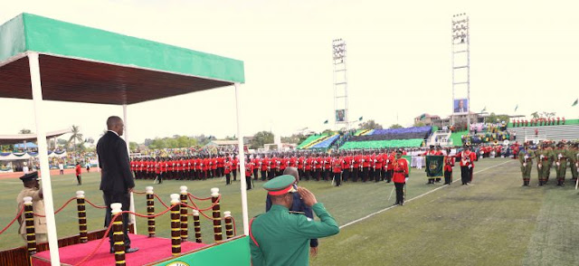 RAIS DKT. MAGUFULI AHUDHURIA KILELE CHA SHEREHE ZA MIAKA 56 ZA MAPINDUZI MATUKUFU YA ZANZIBAR MJINI UNGUJA