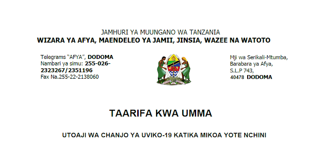 Tazama Hapa Orodha Ya Vituo Vya Kutolea Chanjo Ya Corona Katika Mikoa Yote Nchini Tanzania