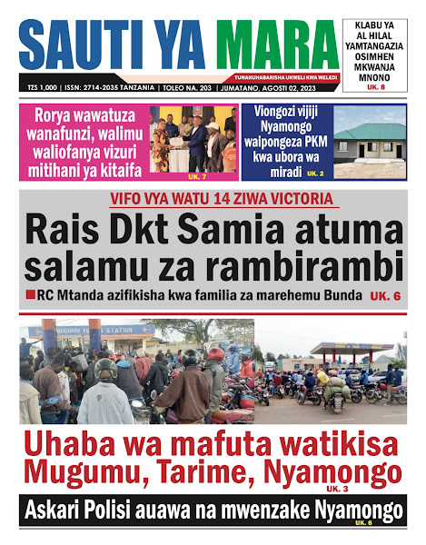 Soma Hapa Magazetii ya leo  Agosti 2,2023