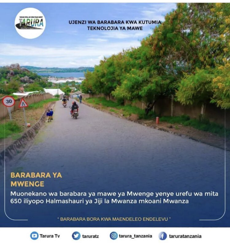 TARURA wajenga barabara mpya Mikoa ya Kigoma na Mwanza,Wasisitiza matumizi bora ya Barabara
