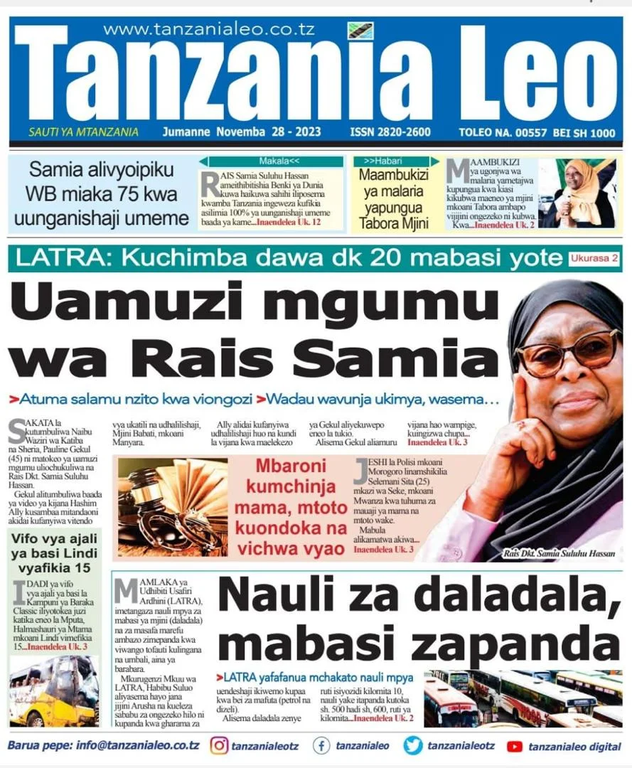 Haya Hapa Magazeti ya Leo Tarehe 28 November 2023