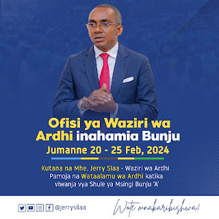 Breaking News:Waziri Jerry Silaa sasa Kuhamia Bunju..,Soma hapa