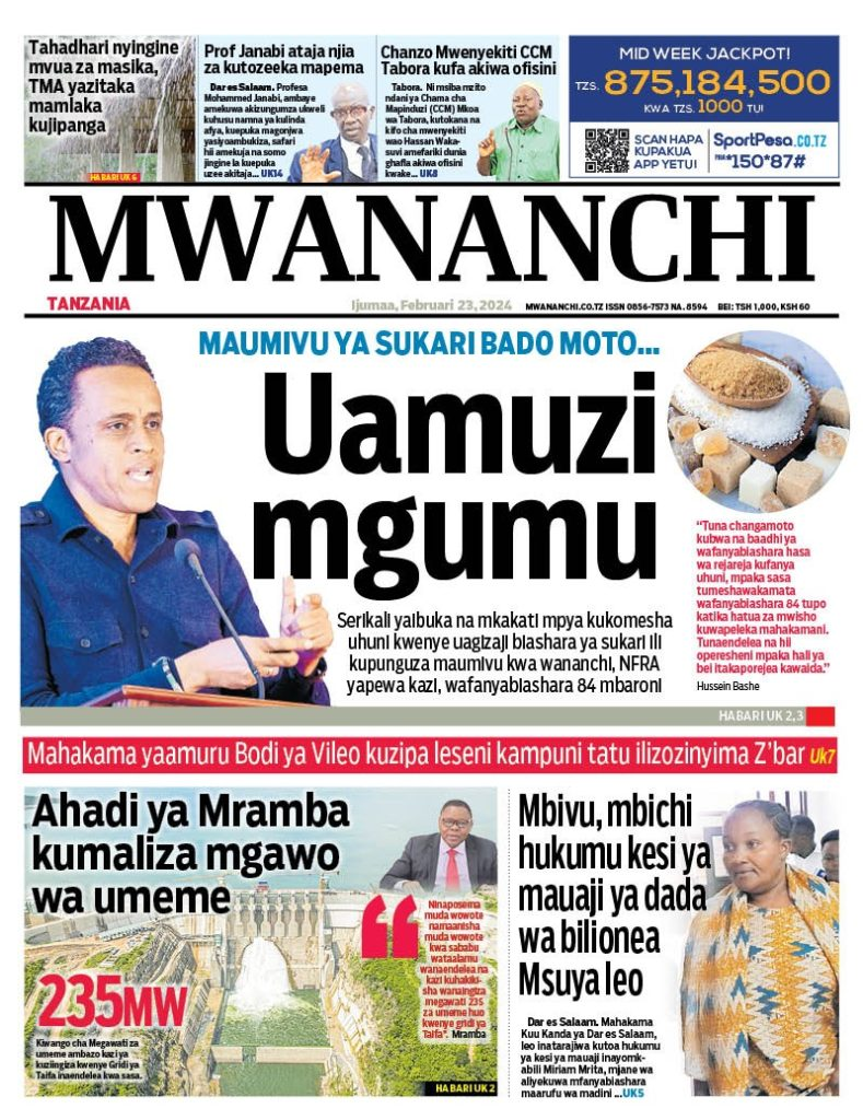 Soma Hapa Magazeti ya Leo Ijumaa  23 Februari 2024 - Masama Blog