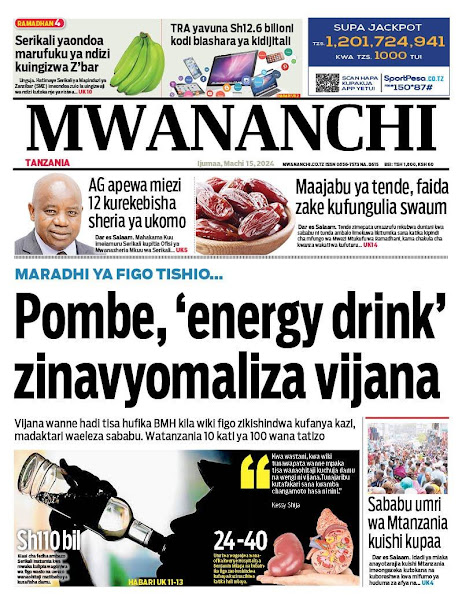 Soma Magazeti ya leo Ijumaa 15 Machi 2024 - Masama Blog