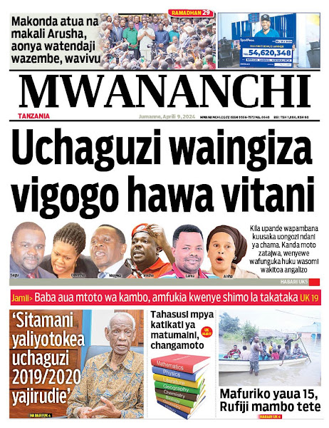 Soma Hapa MAGAZETI ya leo Jumanne 9 Aprili 2024 - Masama Blog