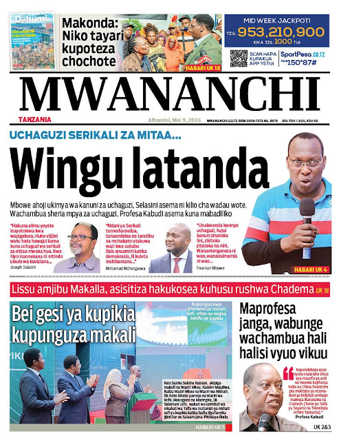 Magazeti ya Leo Tarehe 09 May 2024