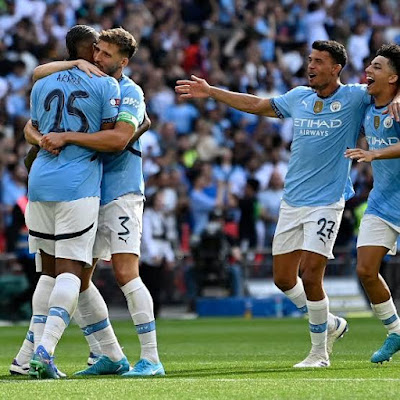 Timu ya Manchester City Yashinda Ngao ya Jamii Yaifunga Man United