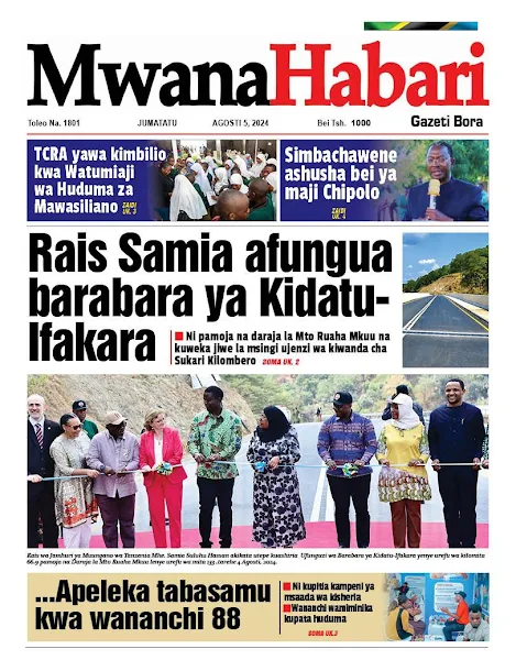 Soma Hapa Magazeti ya Leo Jumatatu  5 Agosti 2024 - Masama Blog