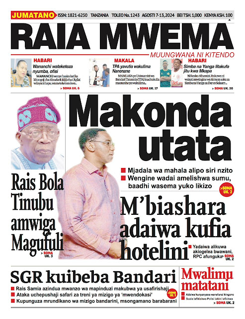 Haya Hapa Magazeti ya Leo Tarehe 07 August 2024