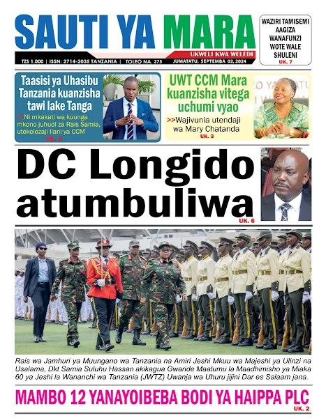 Soma Hapa Magazeti ya leo Jumatatu 02 Septemba  2024