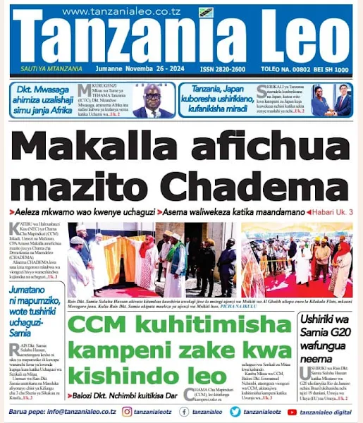 Soma Hapa Magazeti ya Leo  Jumanne  26 Novemba 2024