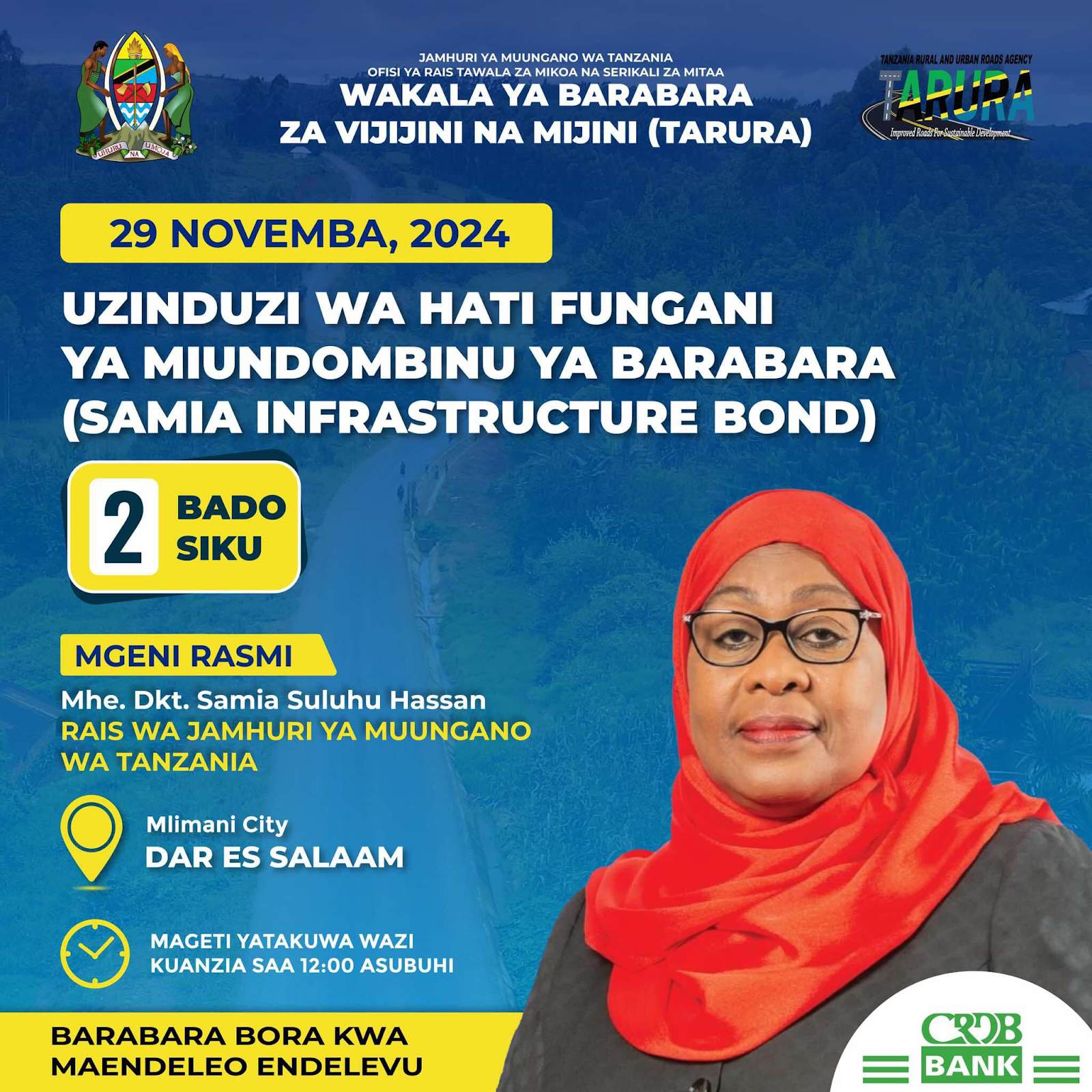 TARURA sasa Wanazindua Hati Fungani ya Miundombinu (Samia Infrastructure Bond) Soma hapa Uielewe