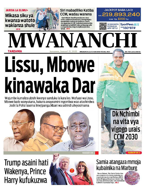 Masama Blog - Soma Hapa Magazeti ya Leo Jumanne 21 Januari  2025