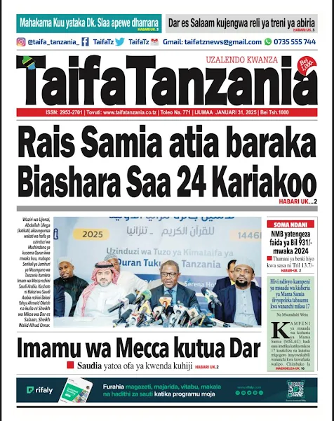 Masama Blog - Soma hapa Magazeti ya Leo Ijumaa  31 Januari 2025