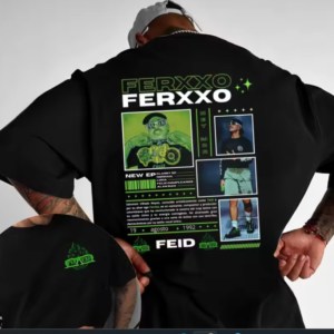 2025 Summer Rapper Feid Ferxxo Men's Cotton Fashion Hip-hop T-shirt Casual and Comfortable Short-sleeved T-shirt Street Wear